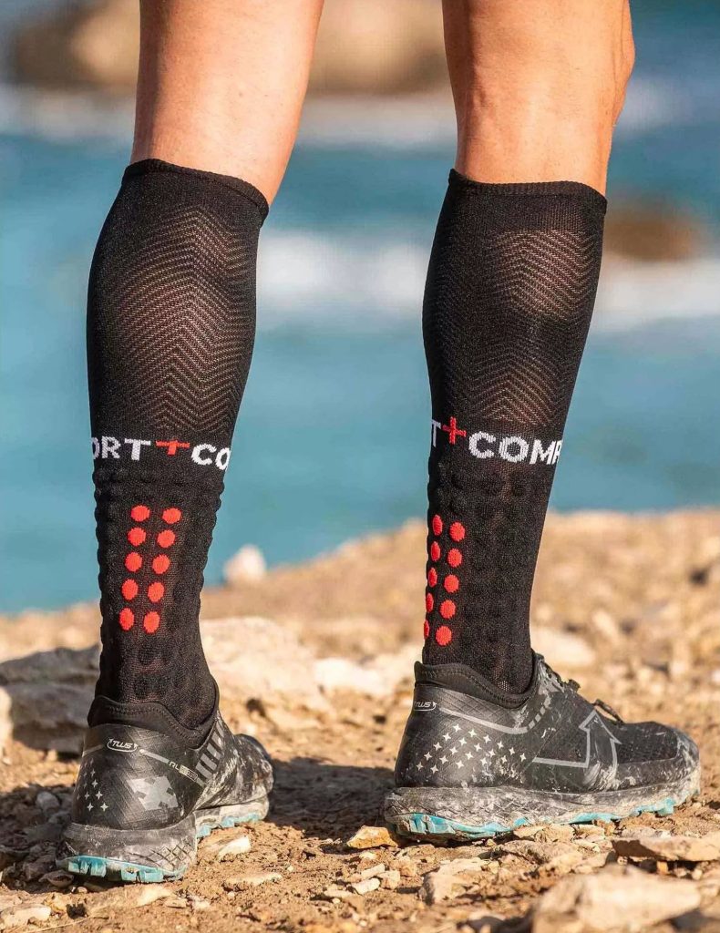 Compression gear is designed to improve blood circulation, reduce muscle fatigue and enhance recovery.