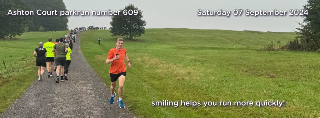 Kinisi Run Hub Store Manager Jamie Williamson taking part in Ashton Court Parkrun.