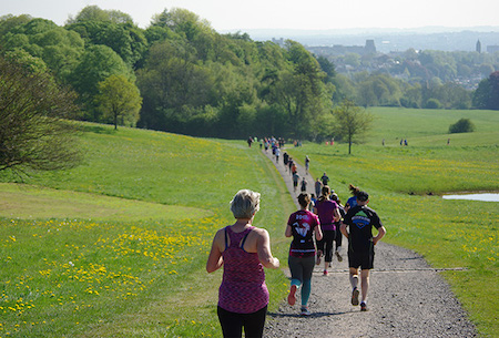 The stunning Bristol backdrop seen during Ashton Court parkrun