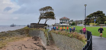 Take in views of the sea and pier in Clevedon's Salthouse Fields parkrun