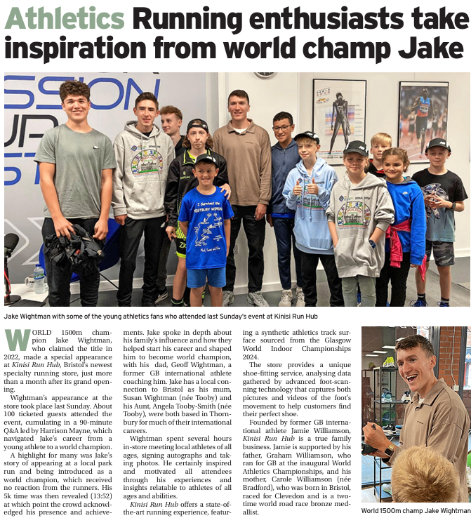 Kinisi Run Hub featured in the Bristol Post / Bristol Live.