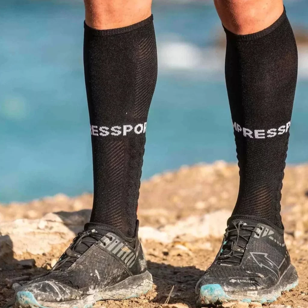 Compression gear is designed to improve blood circulation, reduce muscle fatigue and enhance recovery.
