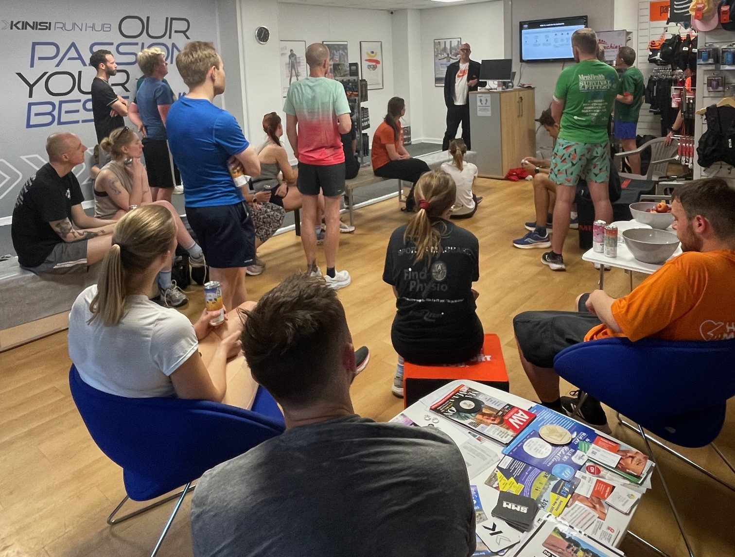 Following the group run around Victoria Park we returned to the shop for free kombucha from our neighbours across the road at Counter Culture. Then Steve delivered a brief presentation about Darn Tough, merino wool and the reasons for wearing sport-specific running socks. We might have even convinced a few suspicious people of the importance of running socks!